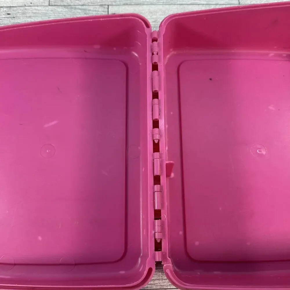 Vintage 90s Disney Little Mermaid Lunchbox Thermos Pink Ariel Flounder USA Case